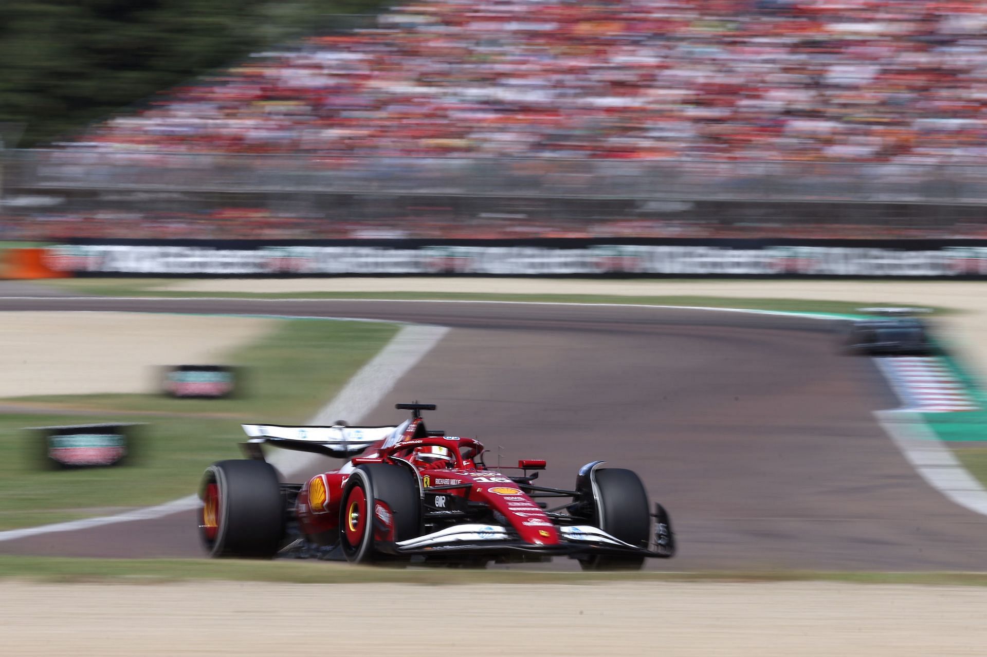Charles Leclerc of Monaco driving the (16) Scuderia Ferrari SF-25 on track during the F1 Grand Prix of Emilia-Romagna - Source: Getty